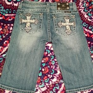 Miss Me Denim Bermuda Shorts